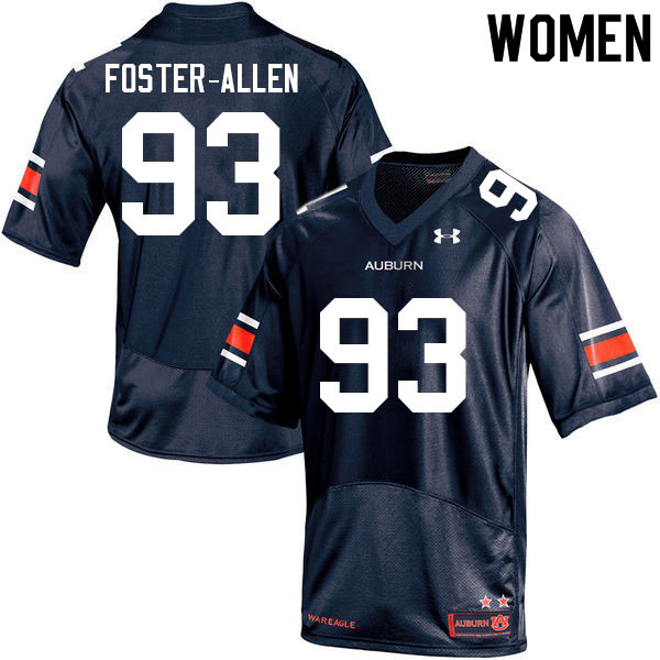 Women's Auburn Tigers #93 Daniel Foster-Allen Navy 2021 College Stitched Football Jersey